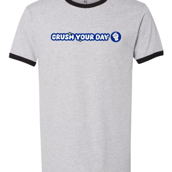 Ringer Tee   (Heather Gray with Black)